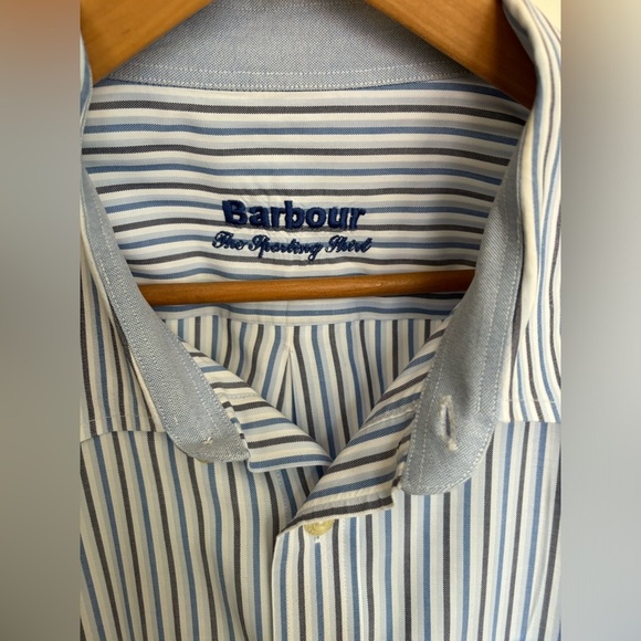 Barbour Stripped Oxford Button Down Long Sleeve Men’s Size 2XL Tailored Fit - Picture 8 of 12